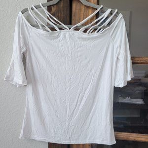 NWT New Choice Women's Cold Shoulder Top